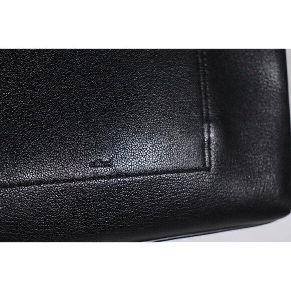 Aritzia Wilfred Women’s One Size Black Crossbody Flap Bag Glossy Leather Purse - Picture 12 of 16